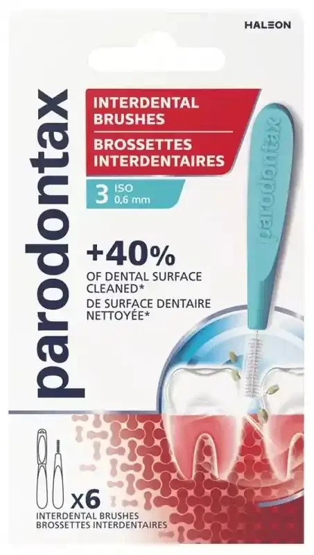 Parodontax Brossettes Interdentaires 6 Unités – Taille ISO3 0,6 mm