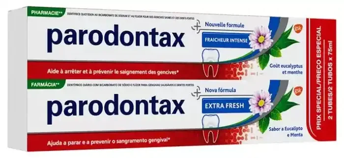 Parodontax Dentifrice Fraîcheur Intense Lot de 2 x 75 ml