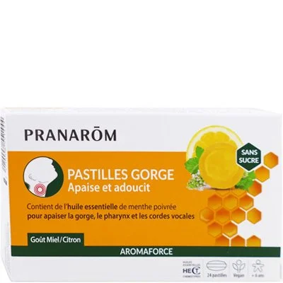 Pastilles gorge – Miel & citron – 24 pastilles