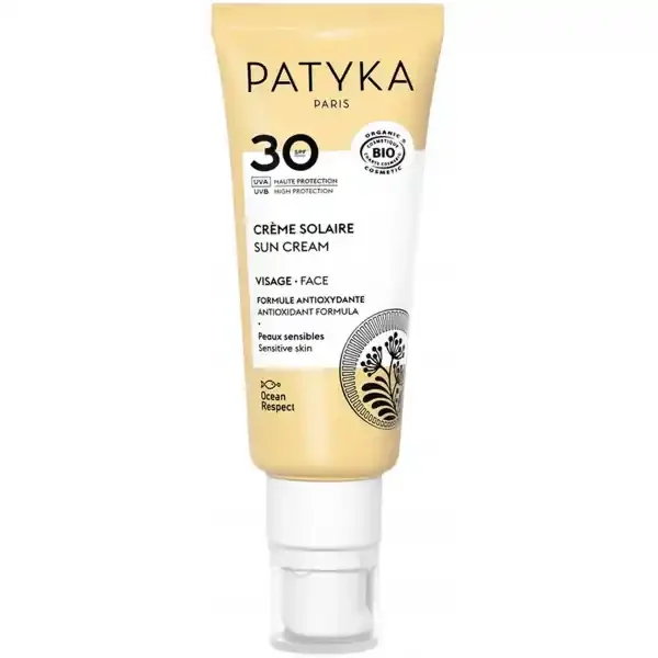 PATYKA Crème Solaire Visage SPF30 Bio 40 ml