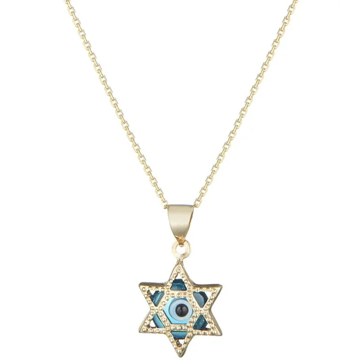 Pendentif Œil précieux – Or jaune 375/1000 & zirconium