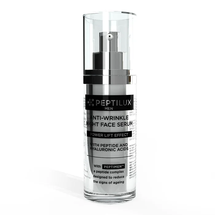 PEPTILUX MEN – SÉRUM DE NUIT ANTI-RIDES POUR LE VISAGE ‘POWER LIFT EFFECT’ AVEC PEPTIMEN™ – 30 ML
