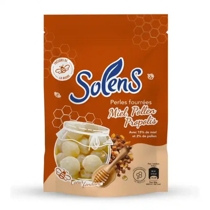 PERLES FOURRÉES MIEL POLLEN PROPOLIS 100G SOLENS
