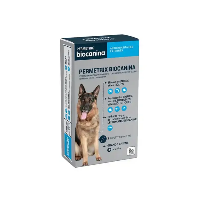 PERMETRIX ANTIPARASITAIRES EXTERNES GRANDS CHIENS BIOCANINA