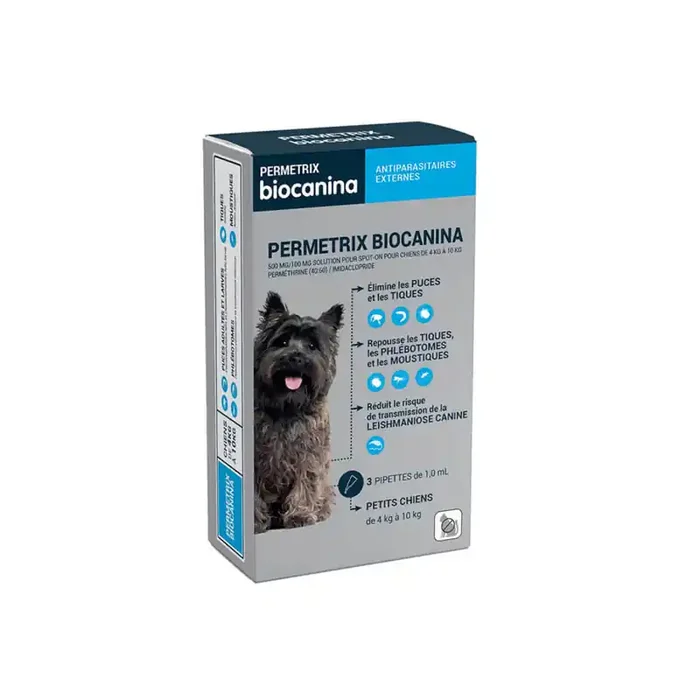 PERMETRIX ANTIPARASITAIRES EXTERNES PETITS CHIENS BIOCANINA