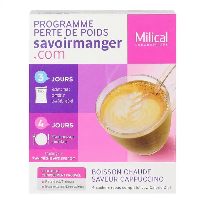 Perte de poids Boissons 4 sachets Saveur cappuccino