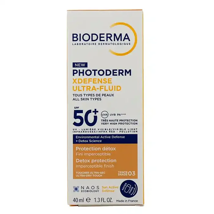 PHOTODERM FLUIDE XDEFENSE ULTRA-FLUID TEINTÉ 03 SPF50+ 40ML BIODERMA