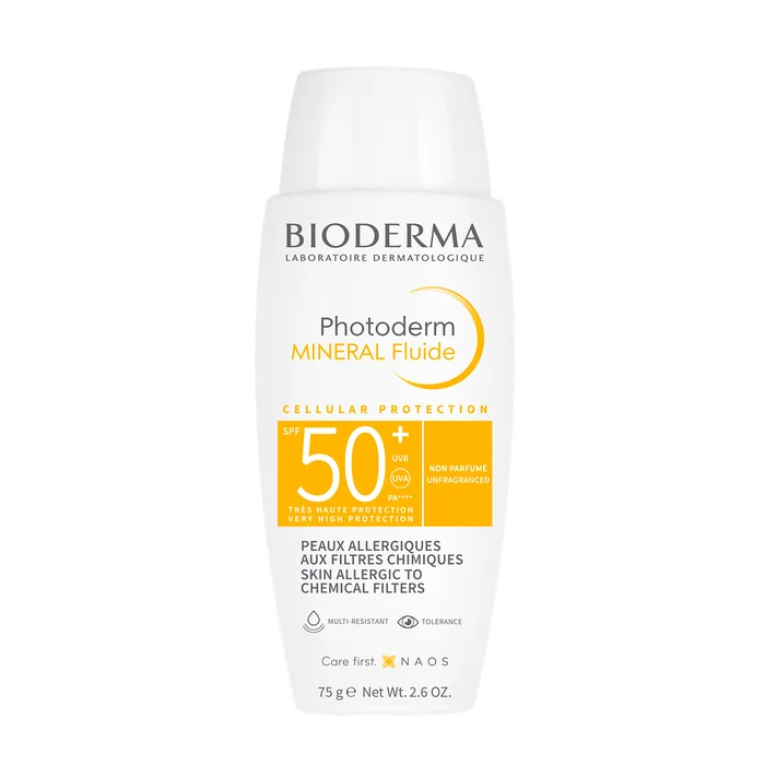 Photoderm Mineral – Fluide Pour Peaux Allergiques aux Filtres Chimiques – SPF50+ 75G