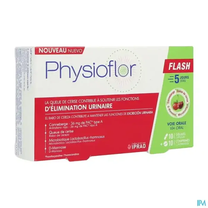 Physioflor flash voie orale comprime 10 + gelule 10