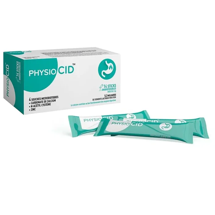 Physionorm 4 souches microbiotiques – Brûlures gastriques et remontées acides (RGO) – 14 sticks