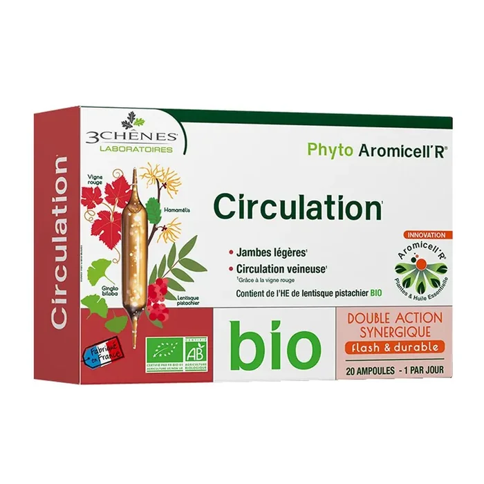 Phyto Aromicell’R Bio – Circulation – Jambes légères – 20 ampoules 10ml