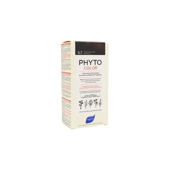 PHYTOCOLOR COLORATION PERMANENTE CHATAIN CLAIR MARRON 5.7 PHYTO