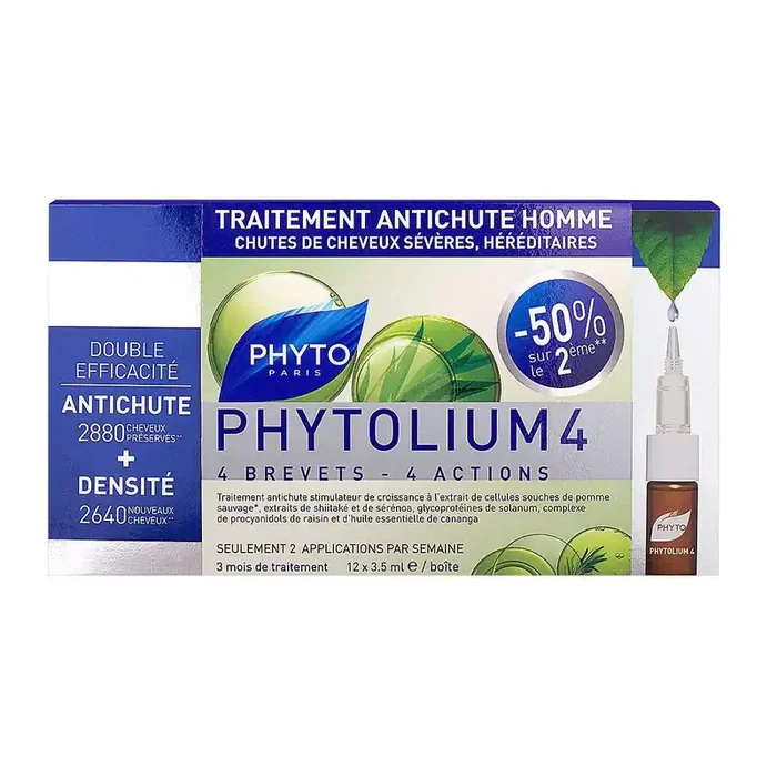 Phytolium 4 traitement anti-chute homme 24×3,5ml (-50% sur le 2ème)