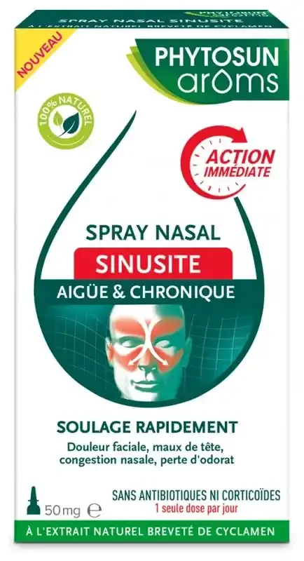 Phytosun Arôms Spray Nasal Sinusite Aigüe et Chronique 50 mg