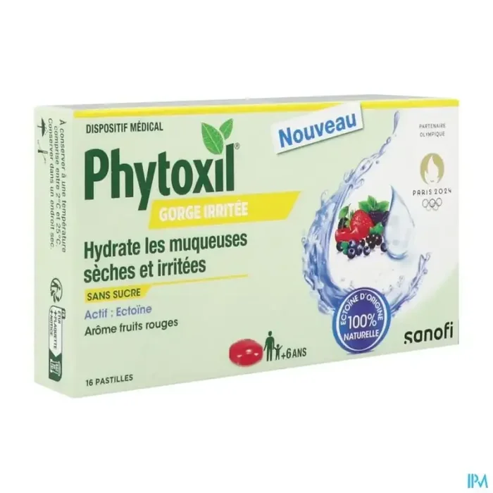 Phytoxil gorge irritee pastille fruits rouges 16