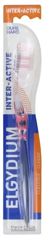 Pierre Fabre Oral Care Elgydium Brosse à Dents Interactive Dure – Couleur Rose