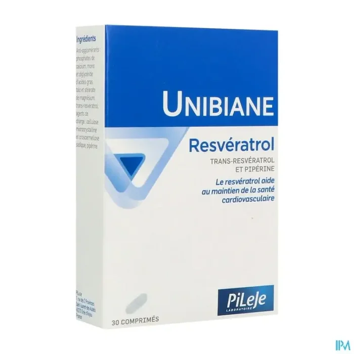 Pileje unibiane resveratrol comprime 30