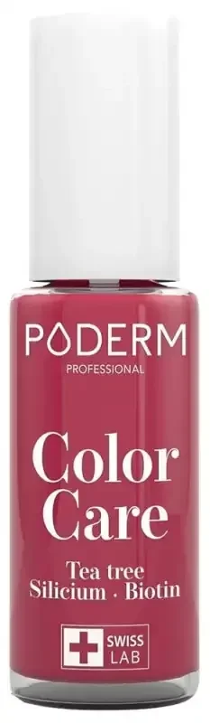 Poderm Color Care Vernis Soin Tea Trea 8 ml – Couleur 797 Rouge Rose