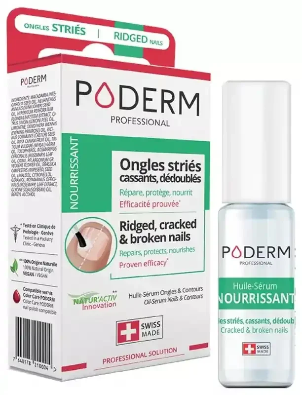 Poderm Huile-Sérum Nourrissant Ongles Striés 8 ml