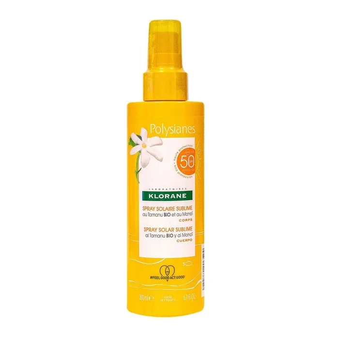 Polysianes – Spray solaire sublime Tamanu BIO et Monoï SPF 50 – 200 ml