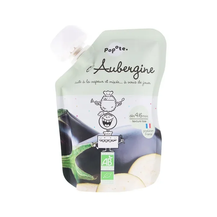 Popote gourde l‘aubergine purée dès 4/6 Mois Bio 120 g