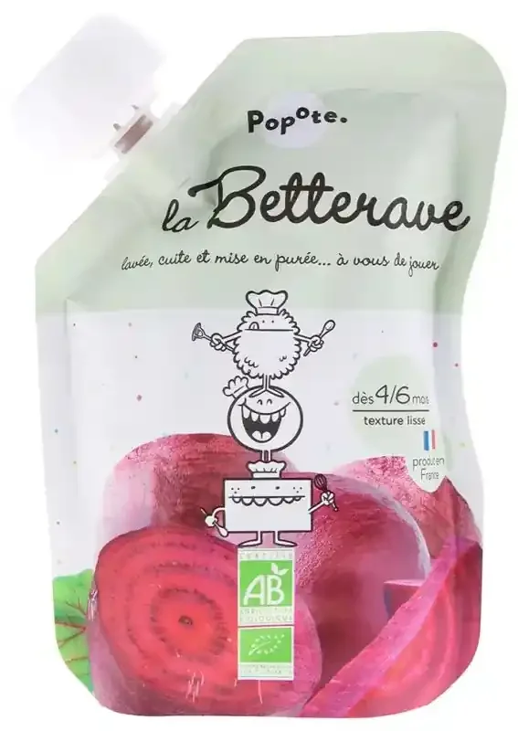 Popote Gourde La Betterave Bio Dès 4/6 Mois 120 g