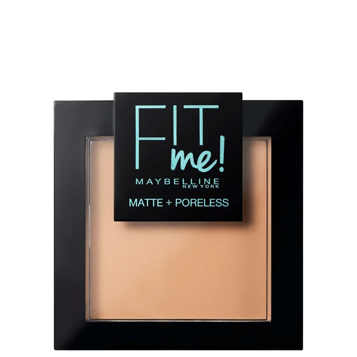 Poudre Ton sur Ton Matifiante Matte + Poreless Fit Me! Maybelline (différentes teintes disponibles)