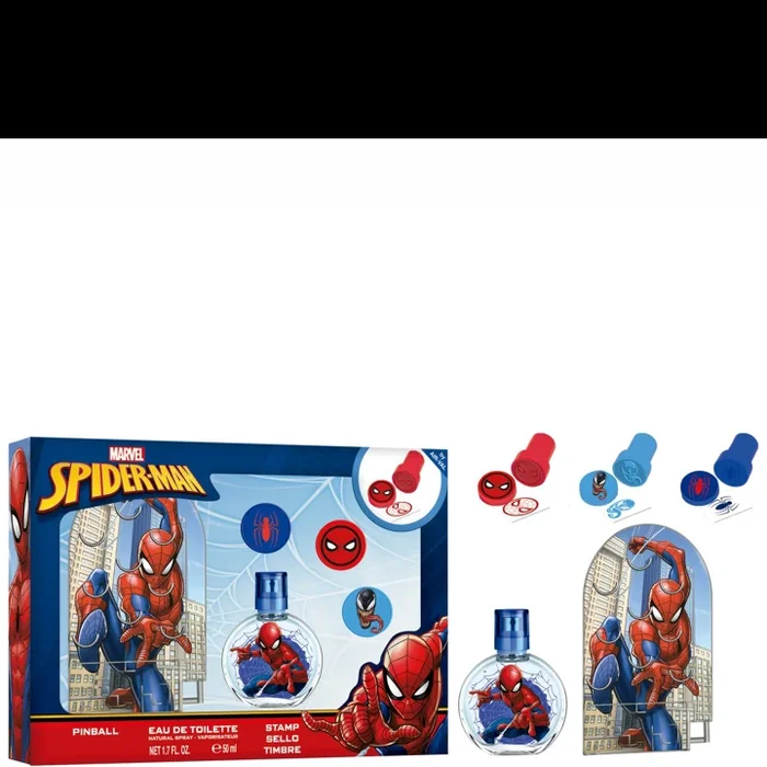 Pour les enfants Spiderman Coffret Eau de Toilette, Mini Flipper et Tampons