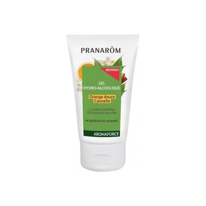 Pranarom aromaforce gel hydro-alcoolique orange douce cannelle 50ml