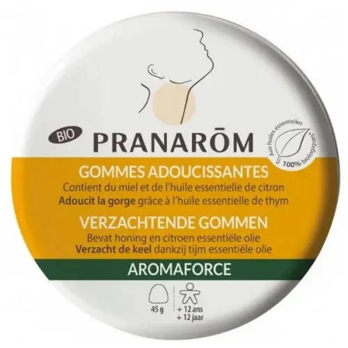 PRANARÔM AROMAFORCE Gommes Adoucissantes Miel – 45 Gommes