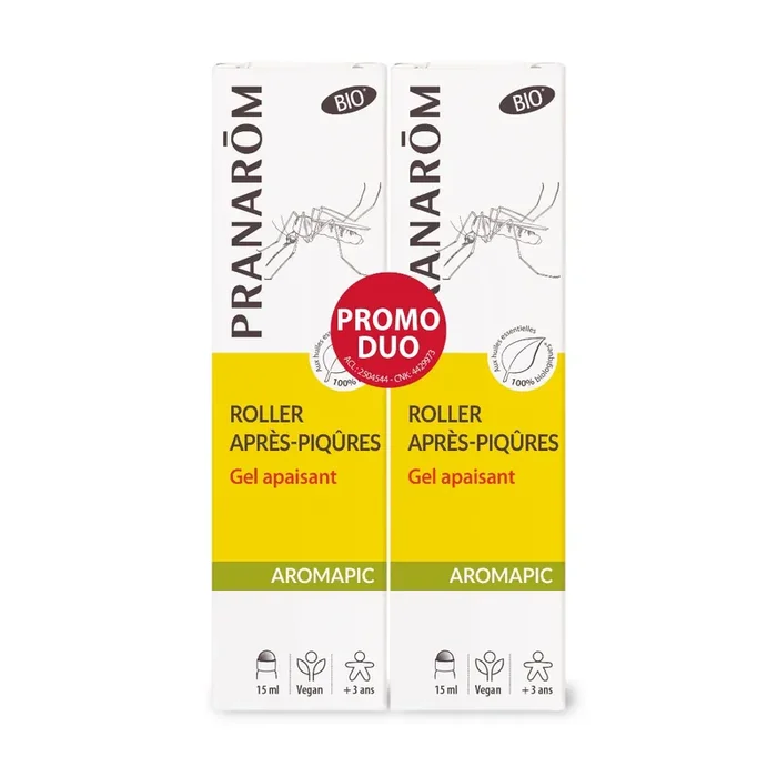 Pranarôm AROMAPIC – Roller Après-Piqûres Bio, 2x15ml