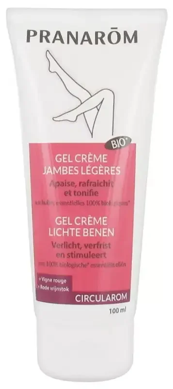Pranarôm Circularom Gel Crème Bio Jambes Légères Aux Huiles Essentielles Biologiques Nouvelle Formule 100 ml