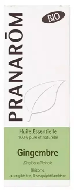 Pranarôm Huile Essentielle Gingembre Bio Zingiber Officinale Rhizome Hect 5 ml