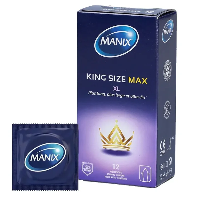 Préservatifs grande taille – King Size Max – 12 préservatifs XL