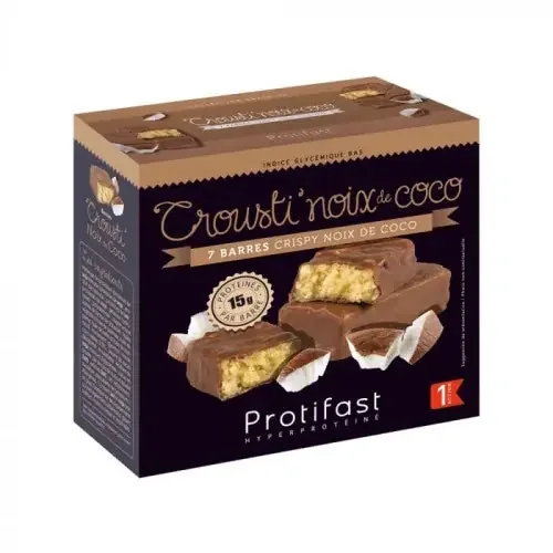 PROTIFAST BARRES Crousti Noix de Coco – 7 Barres Hyperprotéinées