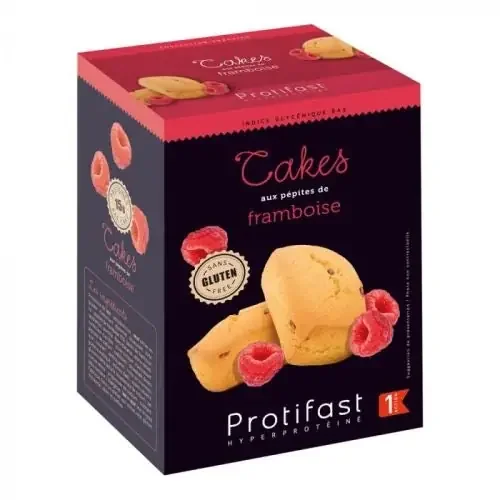 PROTIFAST CAKES Pépites de Framboise – 5 Cakes