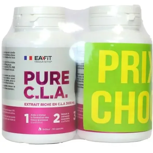 Pure C.L.A 2×90 gélules brûle graisse (1 boîte offerte)