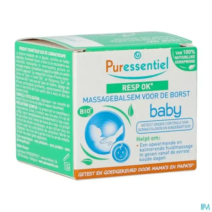 Puressentiel baume de massage pectoral bébé resp ok 30ml