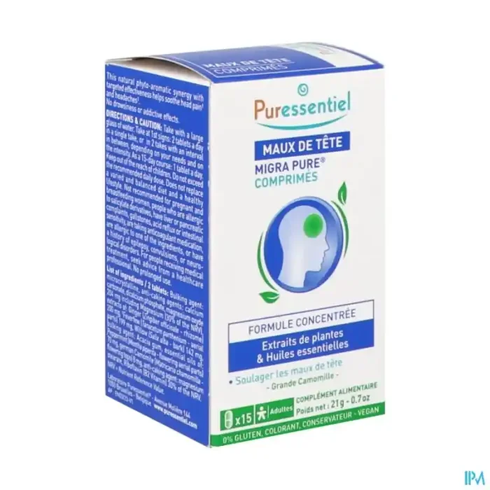 Puressentiel comprime migra pure 15