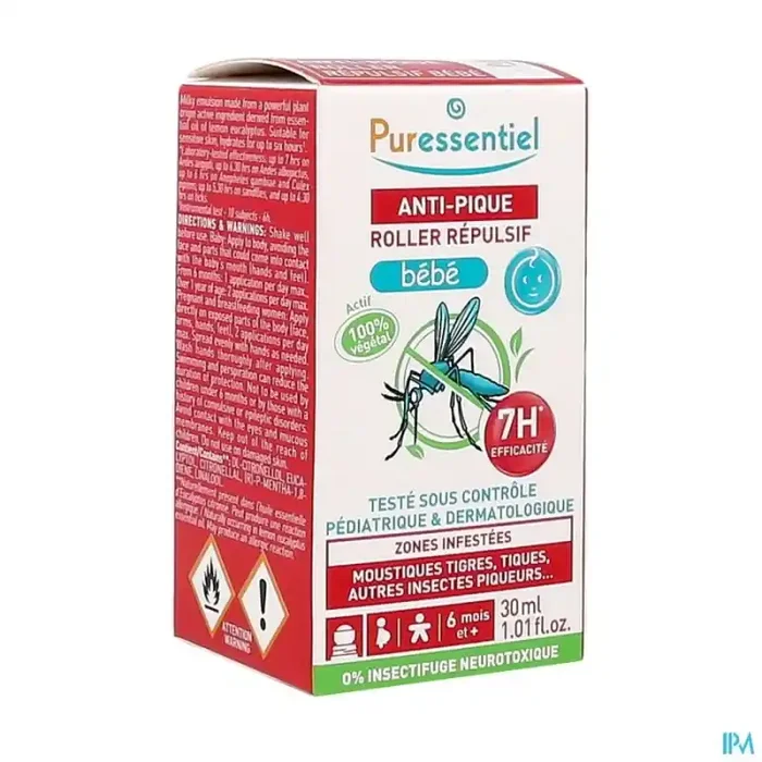 Puressentiel roller repulsif bébé antipique 30ml