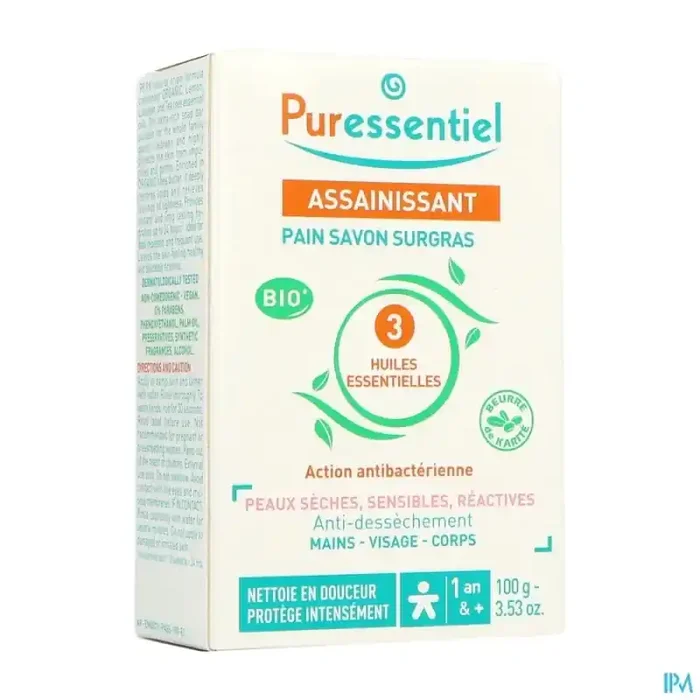 Puressentiel savon solide assainissant bio aux 3he 100g