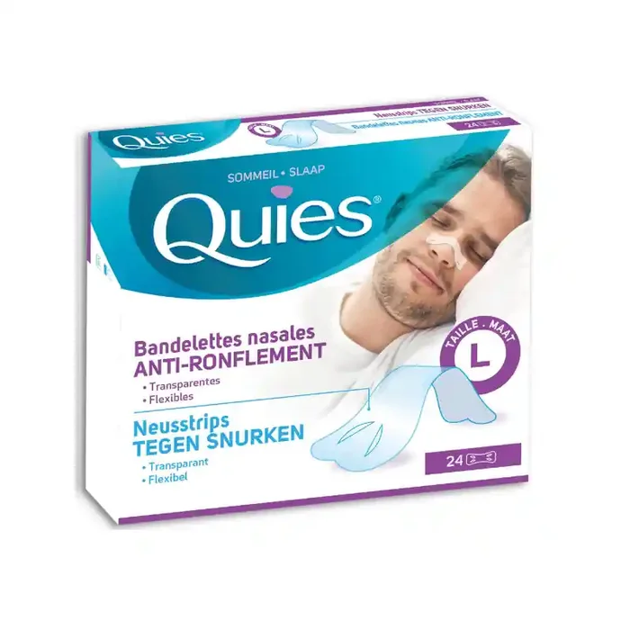 Quies bandelettes nasales anti ronflement boite de 24