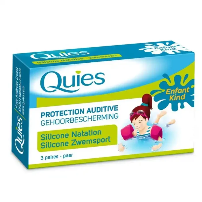 Quies bouchons d‘oreilles natation enfant 3 paires