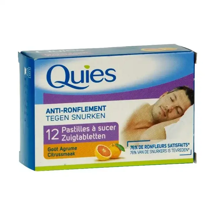 Quies pastilles a sucer anti-ronflement agrumes 12 pastilles