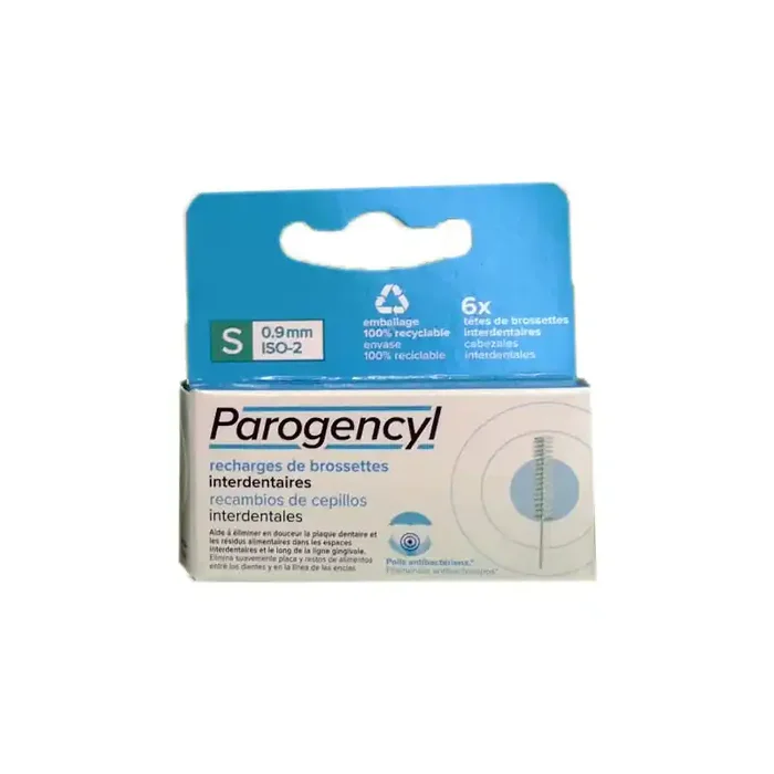 RECHARGE 6 BROSSETTES INTERDENTAIRES XS 0.9mm PAROGENCYL
