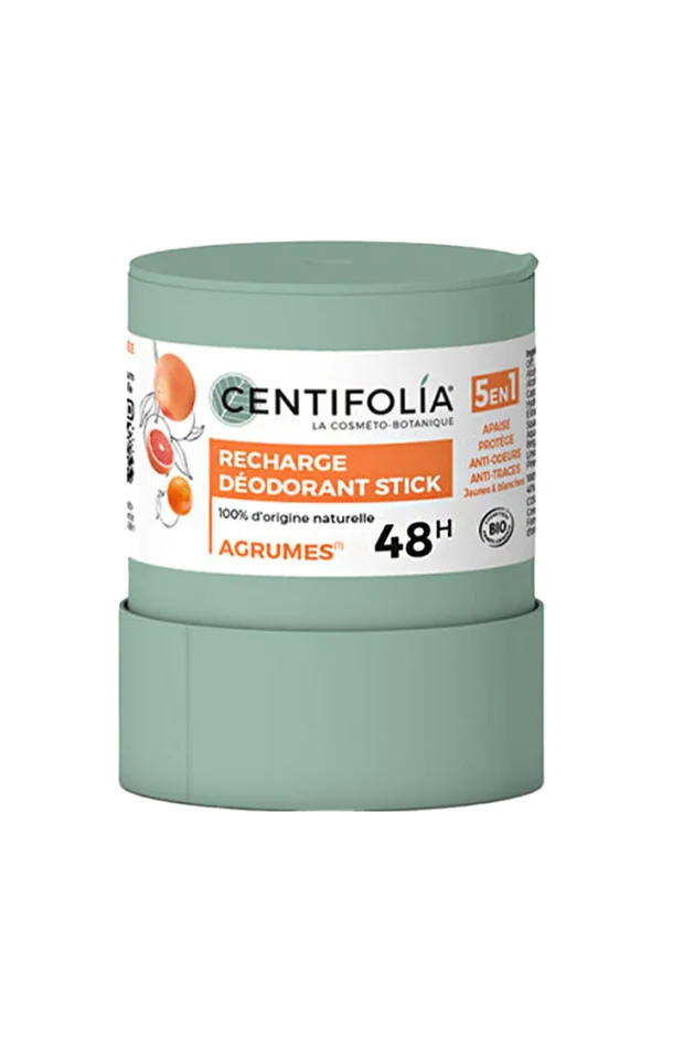 Recharge déodorant stick efficacité 48h bio – Agrumes – 50 g