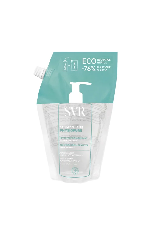 Recharge eau micellaire pureté douceur – Physiopure – Peaux sensibles – 400 ml