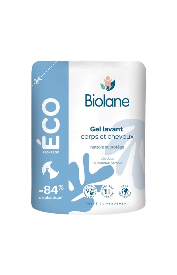 Recharge gel lavant 2-en-1 – Corps & cheveux – Bébé – 500 ml