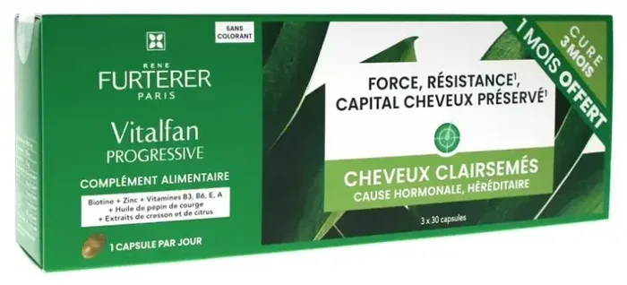 René Furterer Vitalfan Antichute Progressive Sans Colorant 3 x 30 Caps