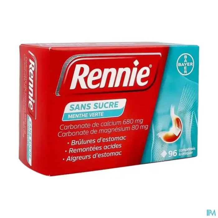 Rennie sans sucre comprimé à croquer 96